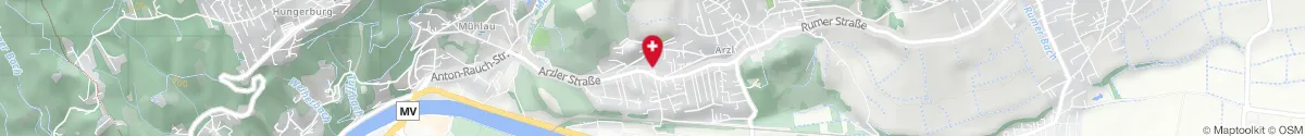Map representation of the location for Nova Park Apotheke in 6020 Innsbruck-Arzl